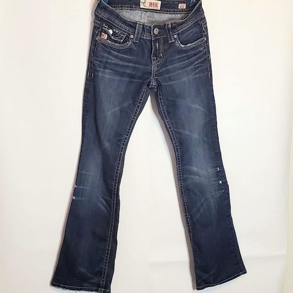 EUC Mek Denim Distressed Boot Cut Jeans - Picture 3 of 10